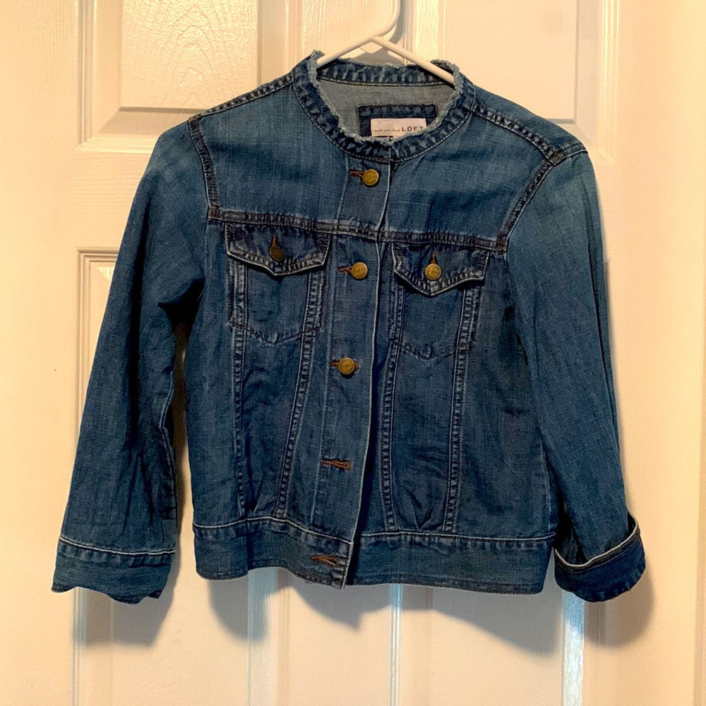 LOFT cropped denim jacket